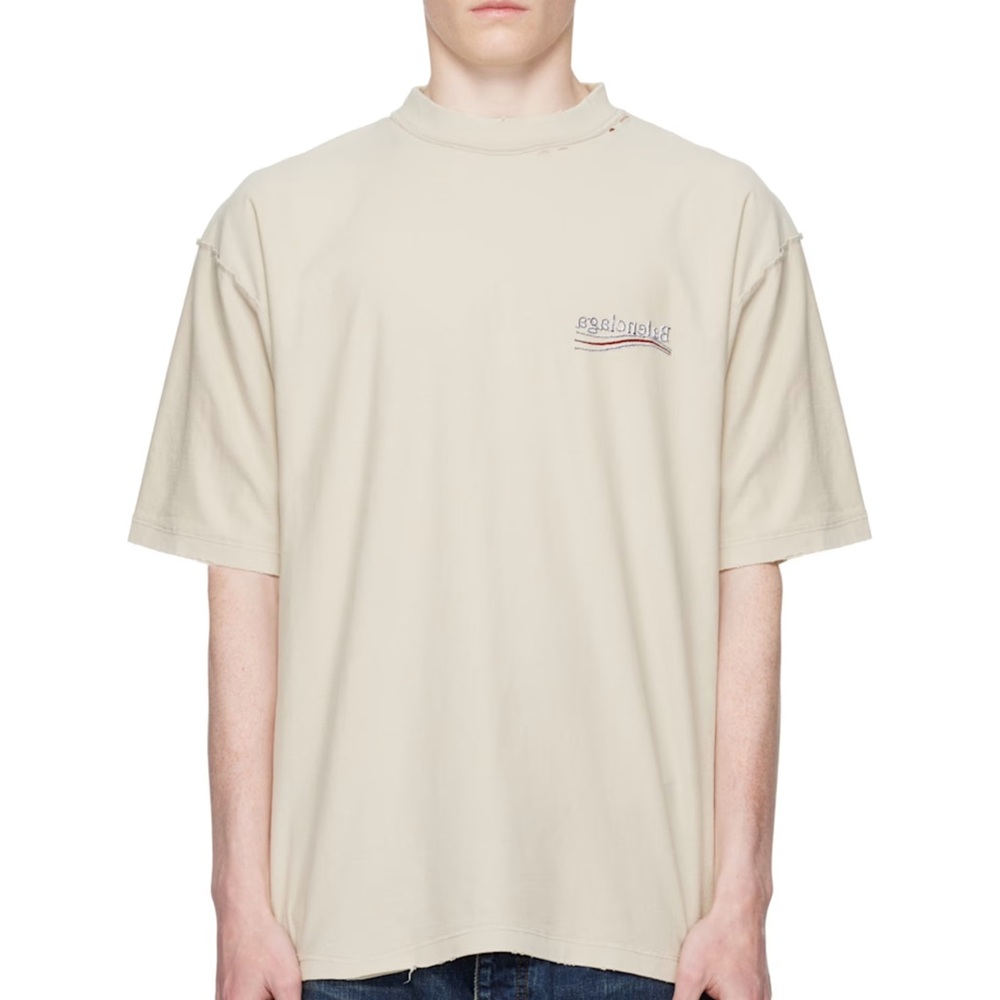 BALENCIAGA
Beige Political Campaign Inside-Out T-shirt